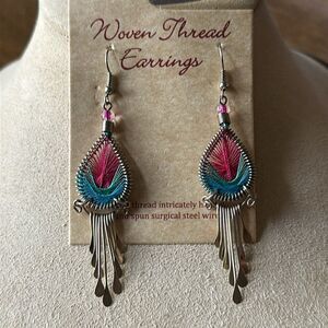 Woven Thread Bohemian Chandelier Earrings!
